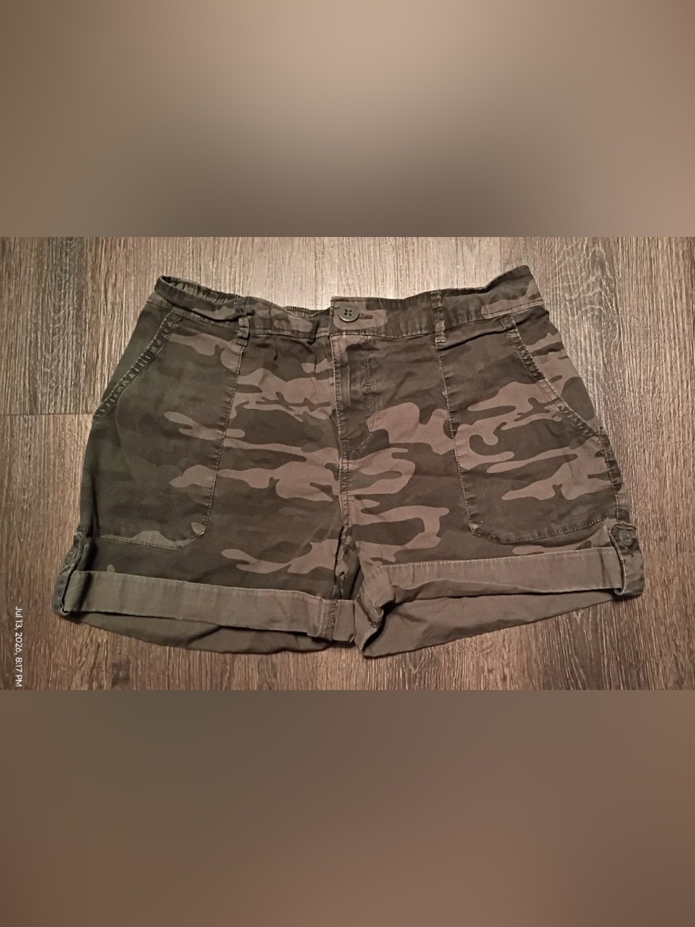 Social Standard By Sanctuary Shorts Womens S Small Green Camo Cargo cotton